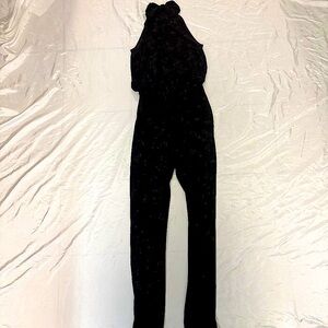 Black Sparkly Halter Jumpsuit – Size 4